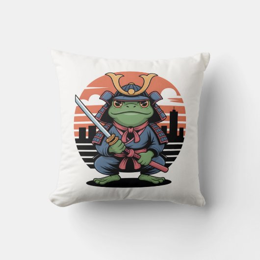 Samurai Frog クッション (正面)