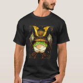 Samurai Frog Herping Japanese Warrior Bushido Japa Tシャツ (正面)