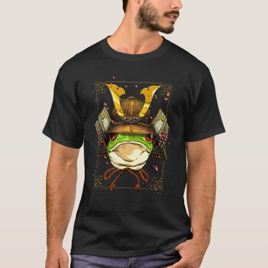 Samurai Frog Herping Japanese Warrior Bushido Japa Tシャツ (正面)