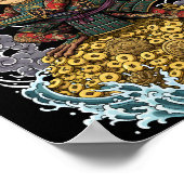 Samurai Frog of Fortune – Mythical Warrior Art ポスター (角)