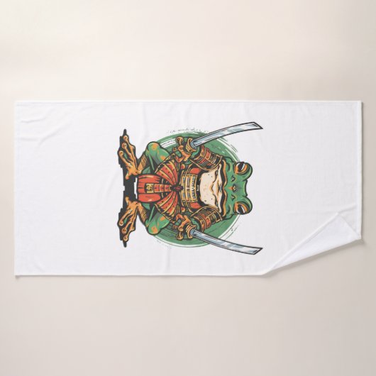  Samurai frog warrior  バスタオル (バスタオル)
