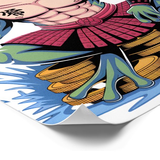 Samurai Frog Warrior art ポスター (角)