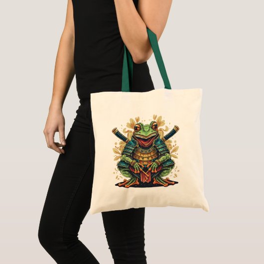 Samurai frog warrior Budget Tote トートバッグ (正面(商品))
