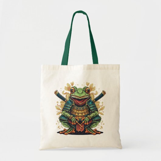 Samurai frog warrior Budget Tote トートバッグ (正面)