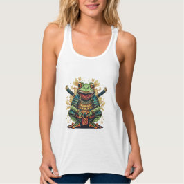 Samurai frog warrior Flowy Racerback Tank Top タンクトップ