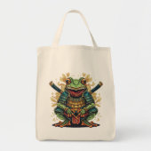 Samurai frog warrior Grocery Tote トートバッグ (正面)