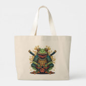 Samurai frog warrior Jumbo Tote ラージトートバッグ (裏面)