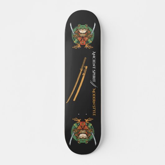 Samurai frog warrior Skateboard スケートボード (正面)