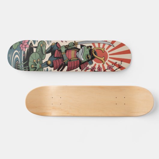 Samurai Frog warrior Skateboard スケートボード (横)
