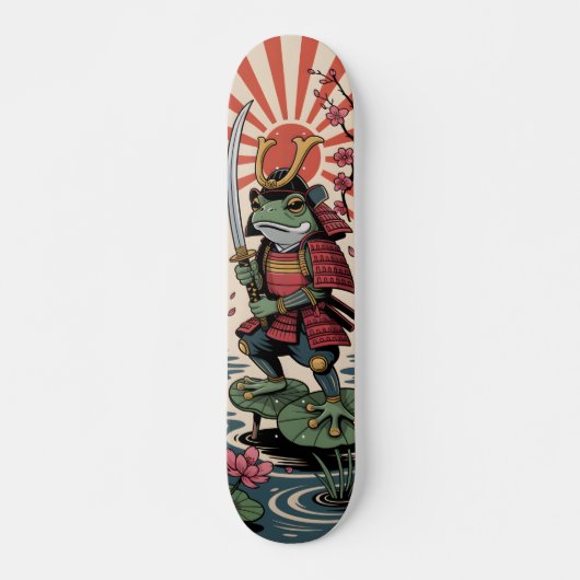 Samurai Frog warrior Skateboard スケートボード (正面)