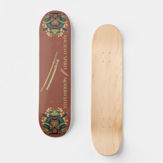 Samurai frog warrior Skateboard スケートボード (正面)