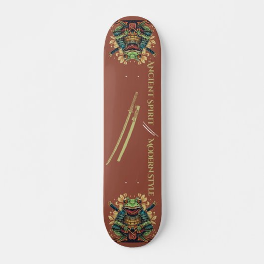 Samurai frog warrior Skateboard スケートボード (正面)