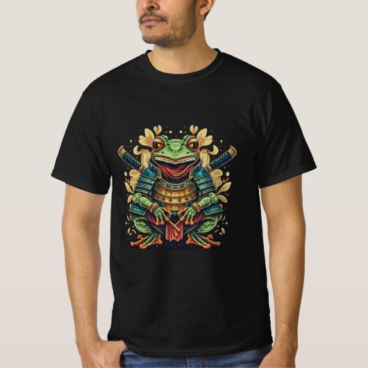 Samurai frog warrior tシャツ (正面)