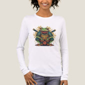Samurai frog warrior Tri-blend Long Sleeve Shirt トライブレンドＴシャツ (正面)