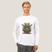Samurai frog warrior Tri-blend Long Sleeve Shirt トライブレンドＴシャツ (正面全体)