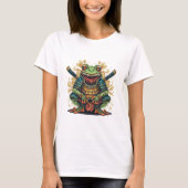 Samurai frog warrior Womens Basic T-Shirt Tシャツ (正面)
