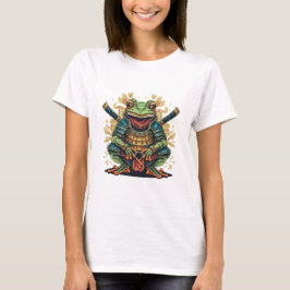 Samurai frog warrior Womens Basic T-Shirt Tシャツ