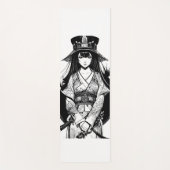 samurai girl anime ink draw art ヨガマット (正面)