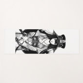 samurai girl anime ink draw art ヨガマット (正面(横))