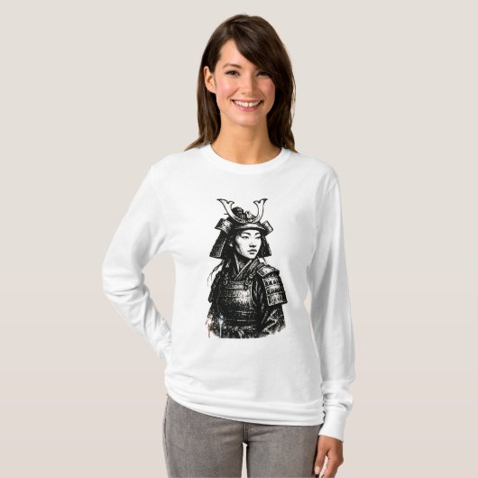 Samurai Girl street art Tシャツ (正面フル)