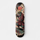 Samurai Green Bear warrior Skateboard スケートボード (正面)