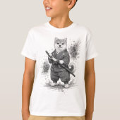 【Samurai Husky Ink Art T-Shirt】 Tシャツ (正面)