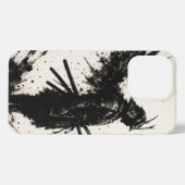 Samurai Ink Art – Coque iPhone Guerrier avec Ailes iPhoneケース (裏面横)