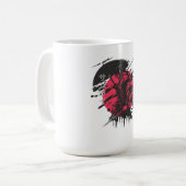 Samurai Ink Art Mug コーヒーマグカップ (正面左)