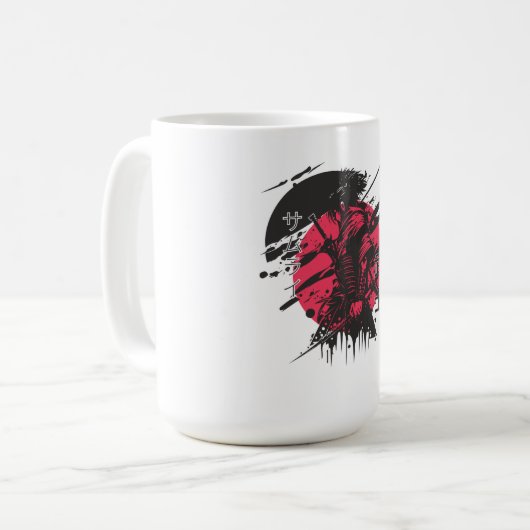 Samurai Ink Art Mug コーヒーマグカップ (正面左)