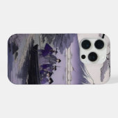 Samurai iPhone 15 Case Mount Fuji Japanese Art iPhoneケース (裏面横)