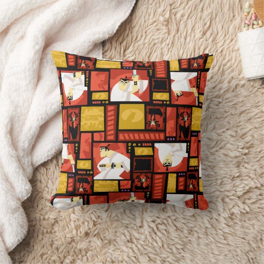 Samurai Jack & Aku Character Art Panel Pattern クッション (ブランケット)