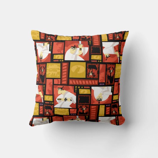 Samurai Jack & Aku Character Art Panel Pattern クッション (裏面)