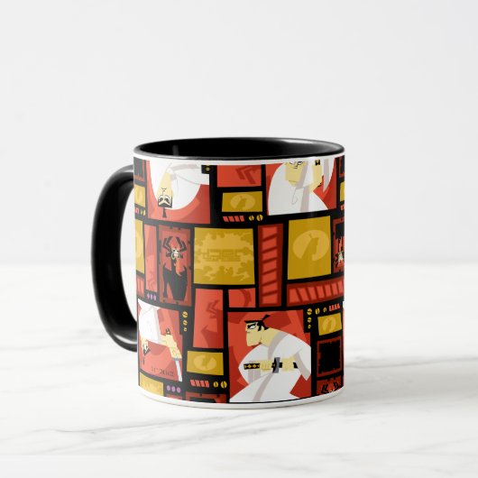 Samurai Jack & Aku Character Art Panel Pattern マグカップ (正面左)