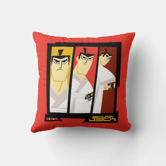 Samurai Jack Character Tri-Panel Futuristic Frame クッション (裏面)