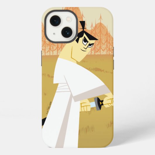 Samurai Jack Drawing Sword iPhoneケース (裏面)
