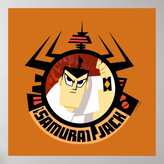 Samurai Jack In Aku Futuristic Frame ポスター (正面)