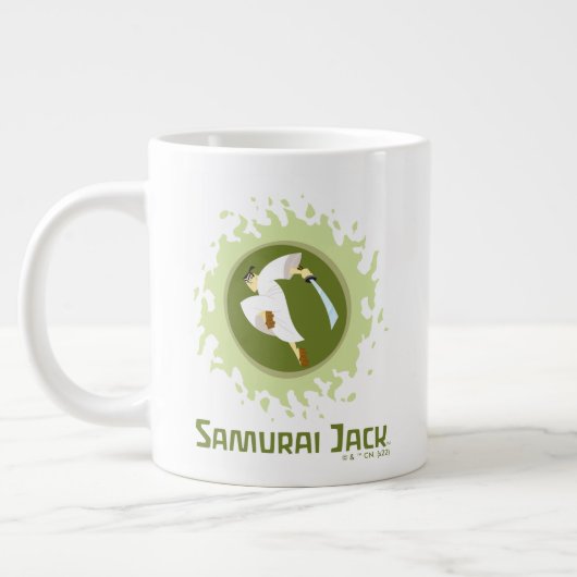 Samurai Jack Leaping Graphic ジャンボコーヒーマグカップ (左)
