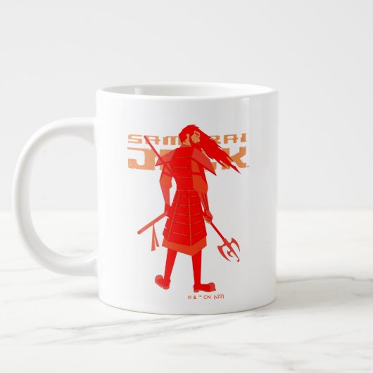 Samurai Jack Red Warrior Graphic ジャンボコーヒーマグカップ (左)