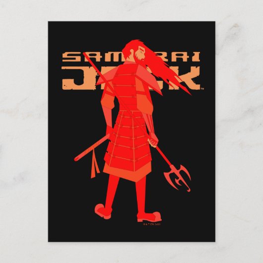 Samurai Jack Red Warrior Graphic ポストカード (正面)