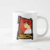 Samurai Jack Smiling Futuristic Frame Graphic ジャンボコーヒーマグカップ (右)