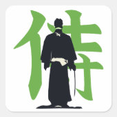 Samurai Kanji sticker スクエアシール (正面)