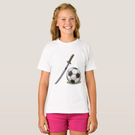 Samurai Katana and Soccer Ball - Japan Tシャツ