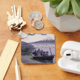 Samurai Keychain Mount Fuji Japanese Art キーホルダー