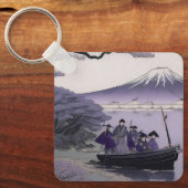 Samurai Keychain Mount Fuji Japanese Art キーホルダー (正面)