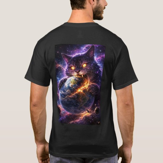 Samurai Kitten who is not Amused Tシャツ (裏面)