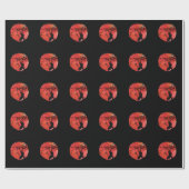 Samurai Krieger mit Schwert in Japan Flagge ラッピングペーパー (フラット)