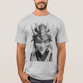 Samurai Mask Grey Tee Tシャツ (正面)