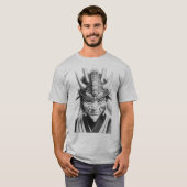 Samurai Mask Grey Tee Tシャツ (正面フル)