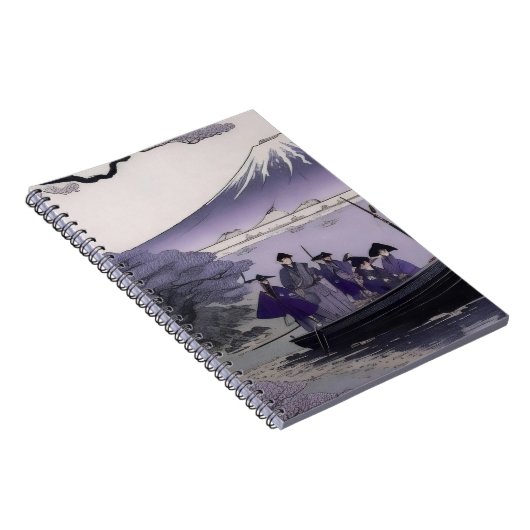 Samurai Notebook Mount Fuji Japanese Art ノートブック (右側)