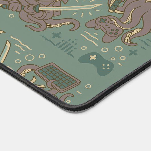 Samurai Octopus with VR Headset デスクマット (コーナー)